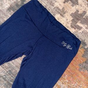 Fly girl “made in Italy” Navy ruched low rise leggings